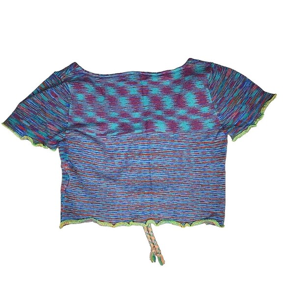 Urban Outfitters Women's Multi Colored Blue Crop-top Womens Size S - Picture 2 of 7